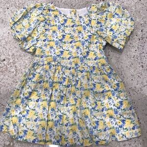 Janie and Jack Girls Floral Puff Sleeve Dress